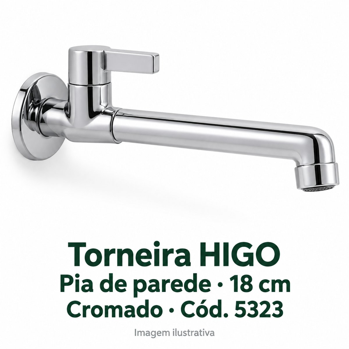Torneira HIGO Pia par. 18cm ar. Cromado