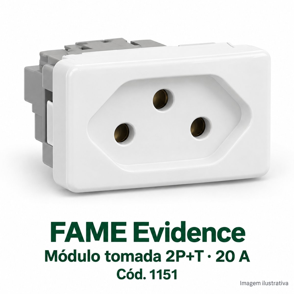 FAME Tomada modulo padrao 2P+T 20A