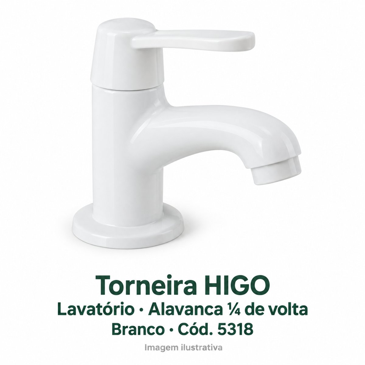 Torneira HIGO lavat. alav. 1/4v Branco