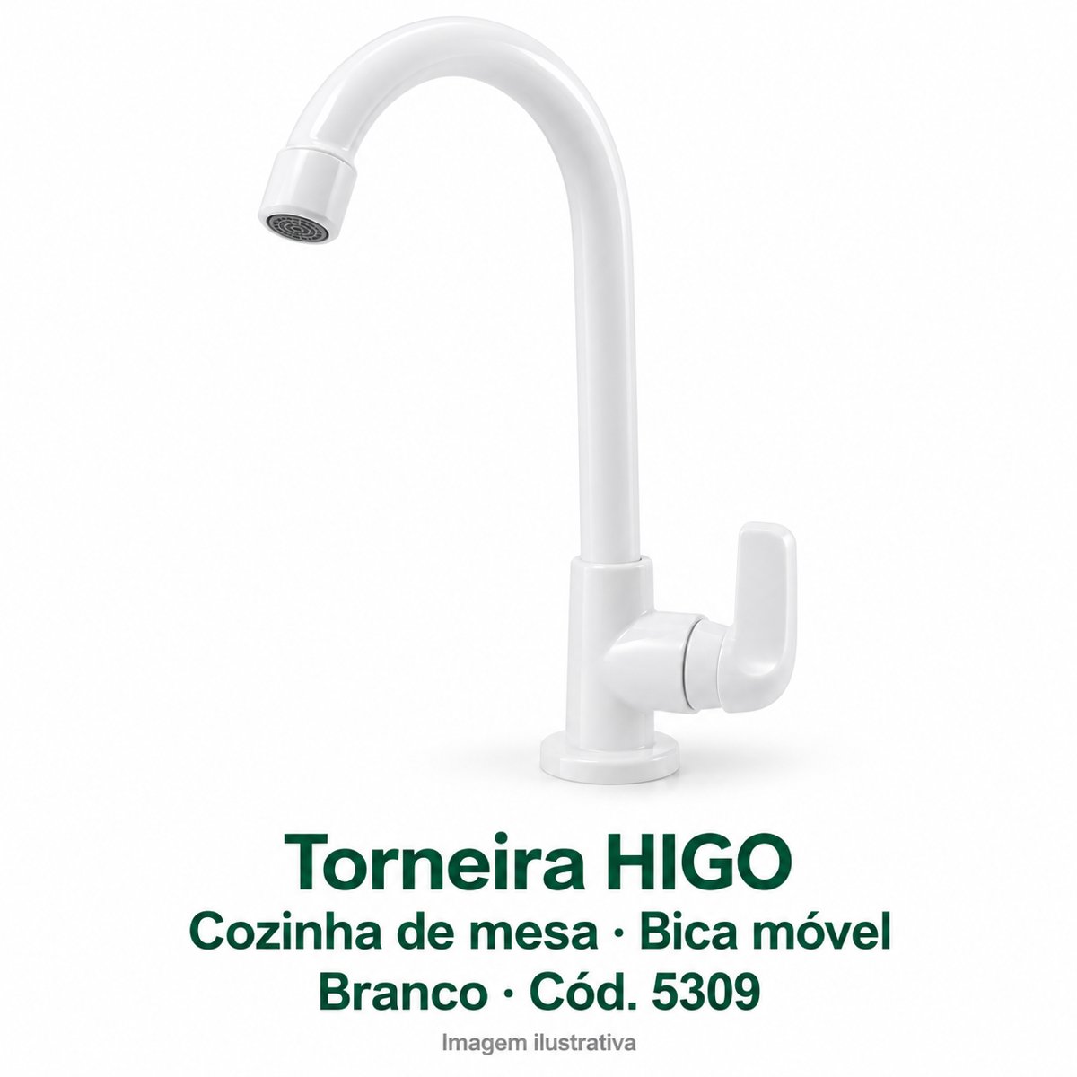 Torneira HIGO cozinha mesa BM Branco