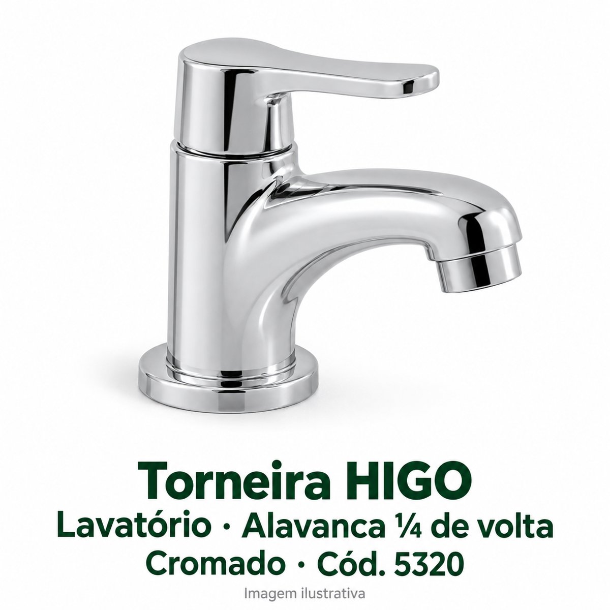 Torneira HIGO lavat. alav. 1/4v Cromado