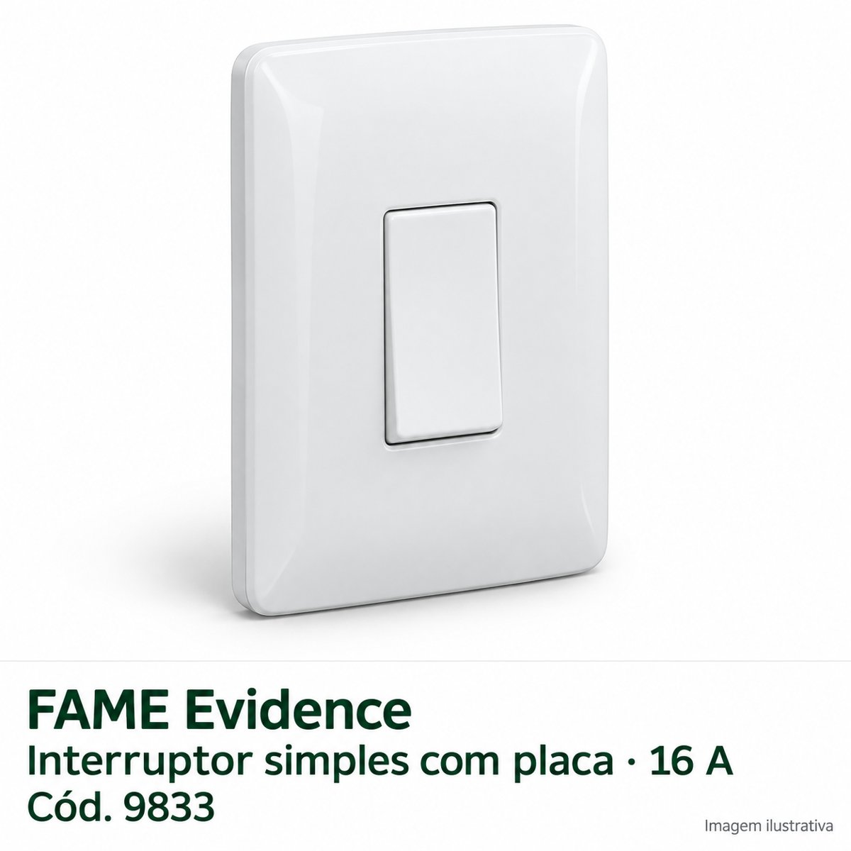 FAME Interruptor simples com placa 16A