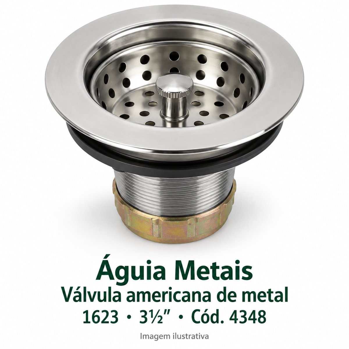 AGUIA Valvula americana 1623 metal 3.1/2