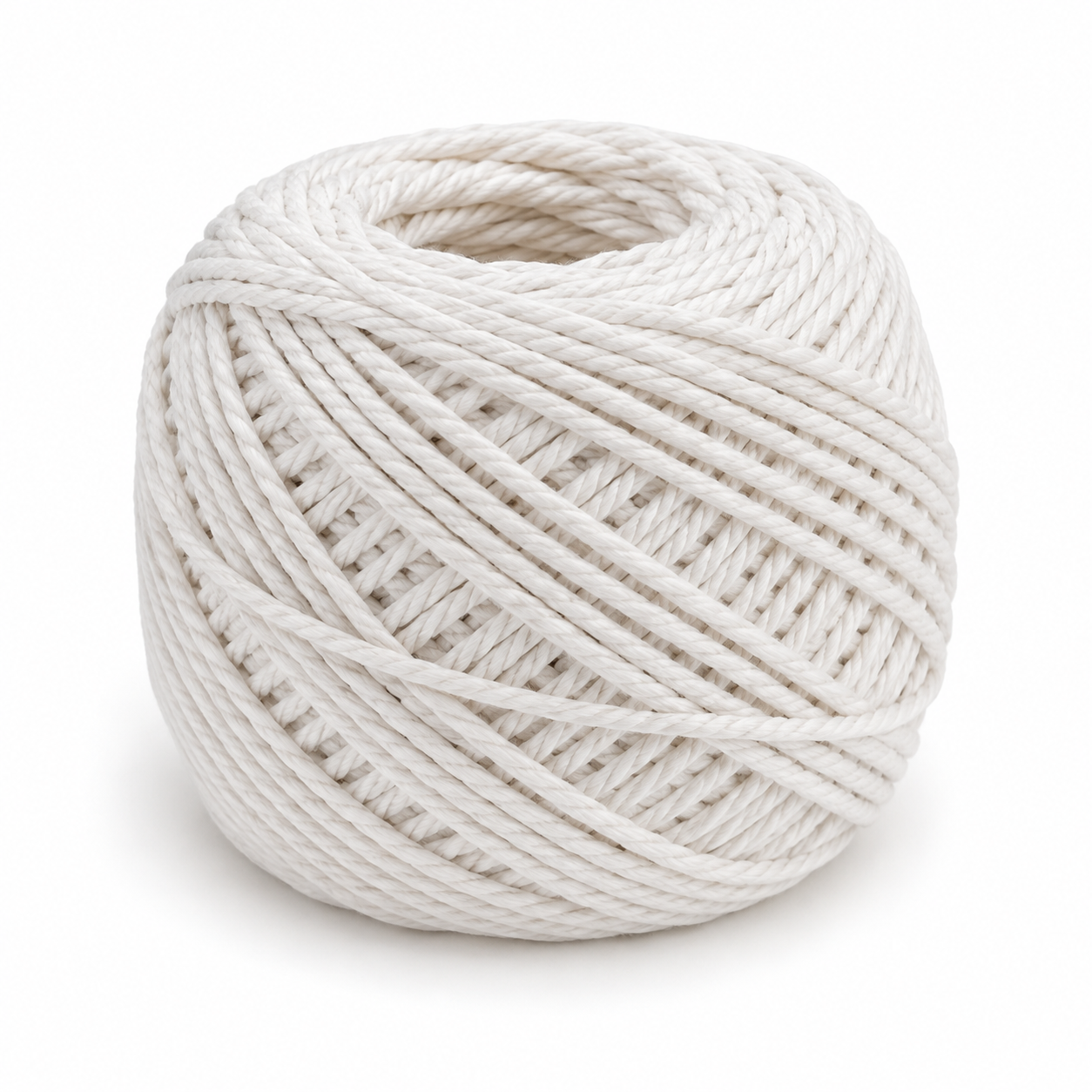 Barbante algodao branco 8F 200 gr