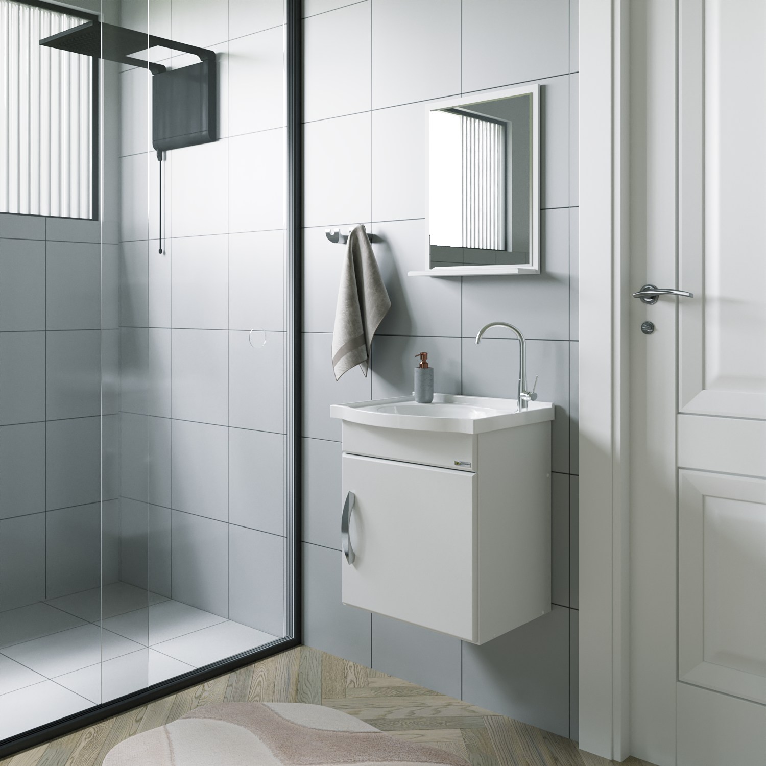 Armario Siena Susp 1PORTA 39cm Branco AJ