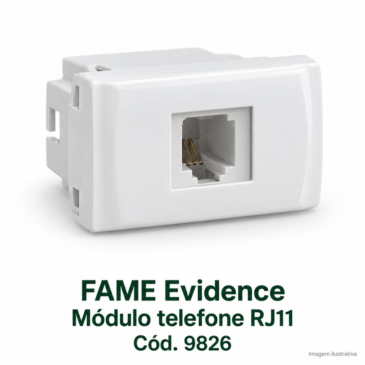 FAME Tomada modulo telefone RJ11