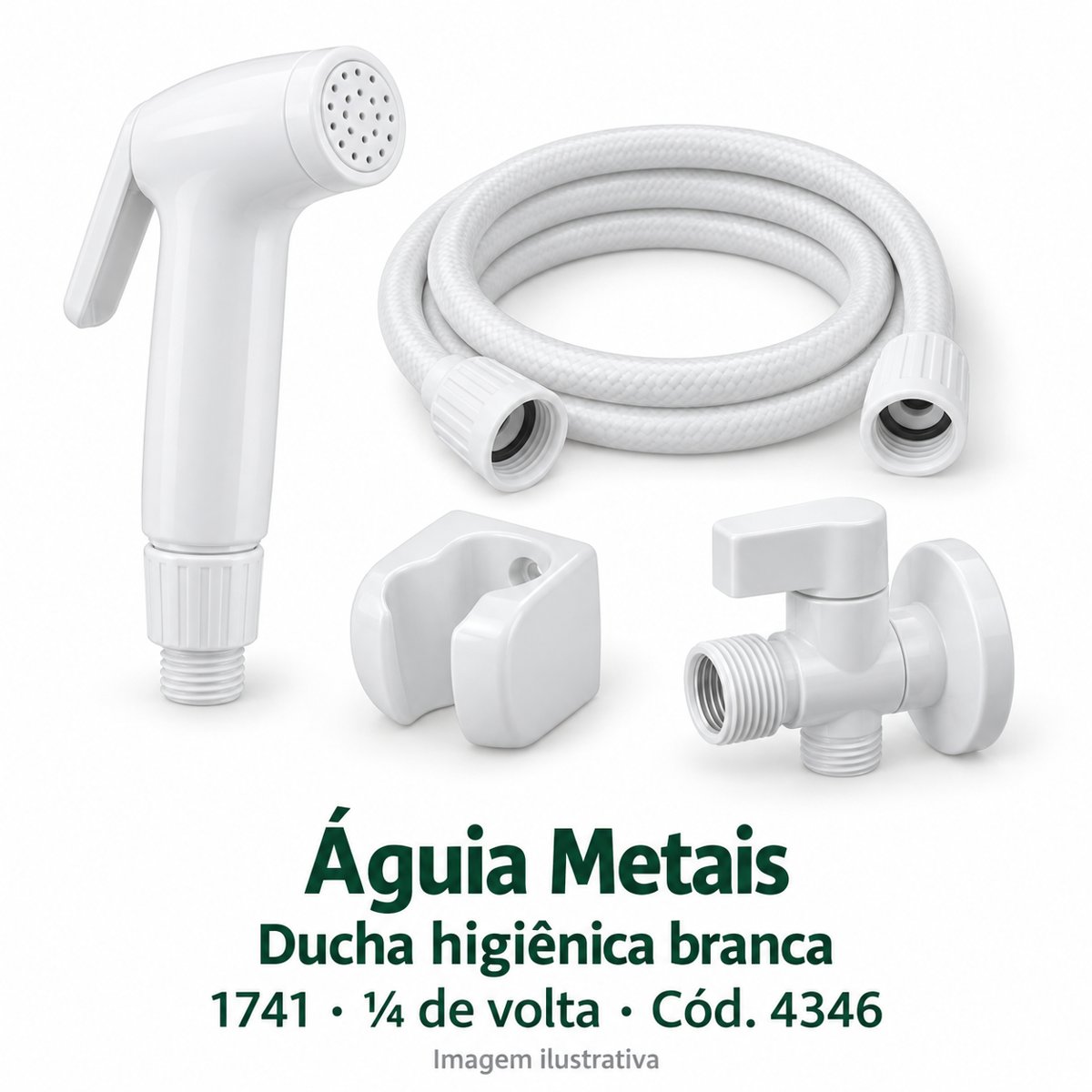 AGUIA Ducha higienica branca 1741 1/4 v