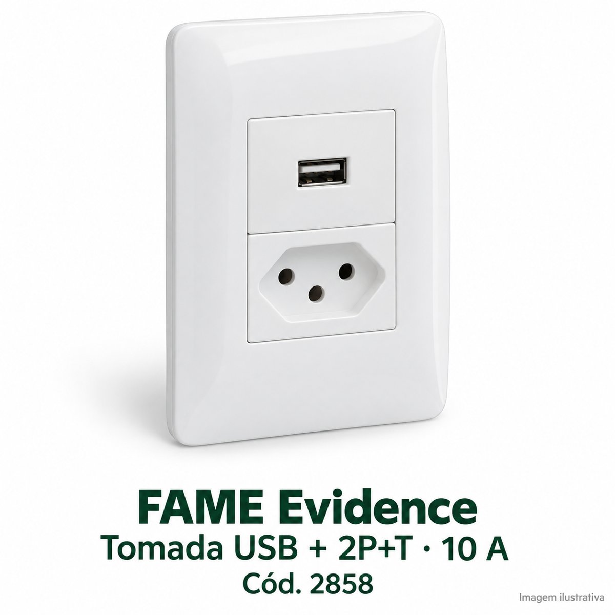 FAME Tomada USB 2P+T 10A